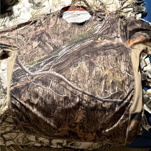 Mossy Oak Men's Woodland Camo Long Sleeve Shirt